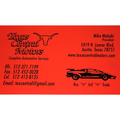 Small Business Texas Central Motors in Austin TX