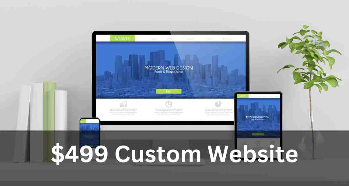 Get a Custom Website for Your Business - Just $499 + Hosting